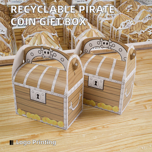 Boîte cadeau portable recyclable pour l'emballage d'aliments et <span class=keywords><strong>de</strong></span> sucre, finition brillante et mate, emballages en papier écologiques - Product Image 3