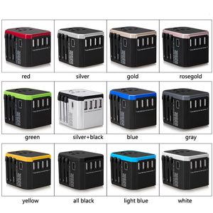 5in1 4 Usb + 1 Tipo C EE. UU. UE Reino Unido AU Todo en uno Adaptador de viaje mundial universal Convertidor de viaje múltiple mundial Cargador de pared - Product Image 6
