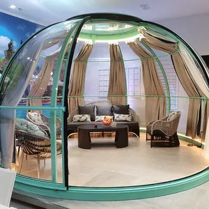 전문 공장 만든 저렴한 가격 측지학 돔 주택 야외 폴리 카보네이트 텐트 pc 돔 제조 업체