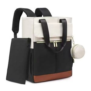 <span class=keywords><strong>Mochila</strong></span> de Pañales 3 en 1 de Cuero para Viajes, Cambiador Portátil, Logotipo Personalizado, <span class=keywords><strong>Mochila</strong></span> Grande Loungefly para Mamá - Product Image 4