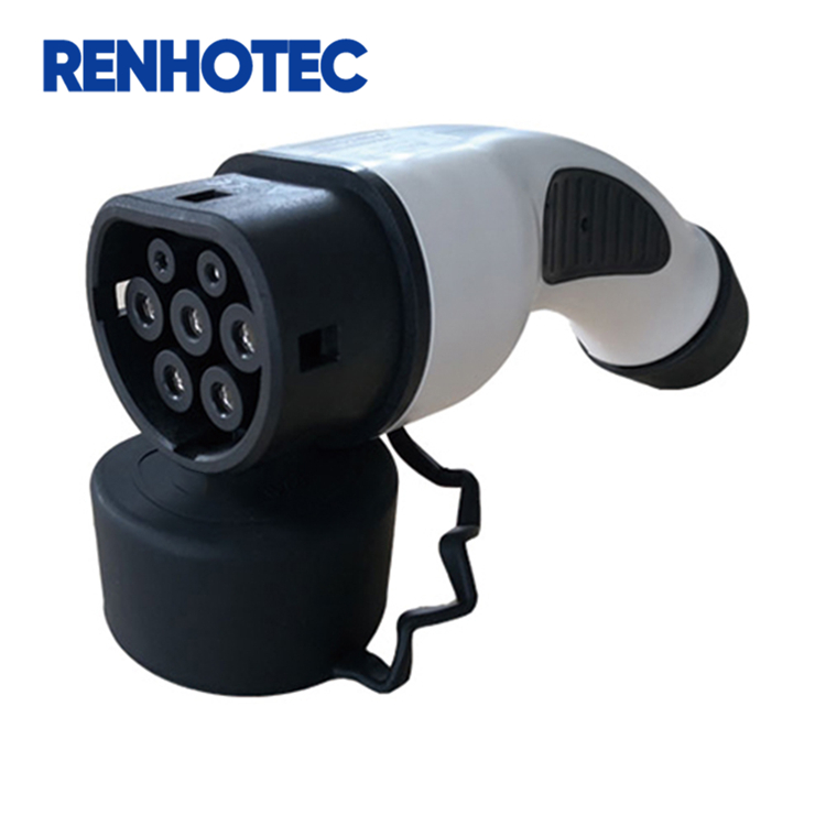 EV Тип 2 разъем Гнездовой автомобильный боковой портативный зарядное устройство AC 3 фазы 32A IEC 62196 Тип 2