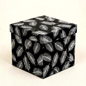 Feather Print Eco-Friendly Waterproof Rigid Paper Gift <b>Boxes</b> Magnetic Closure Matt Lamination Custom Logo Packaging for Storage - Product Image 1