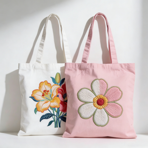 Borse Tote in Tela Ecologiche di Tendenza per Donne, Borse da Shopping Riciclate Portatili con Logo Personalizzato - Product Image 2