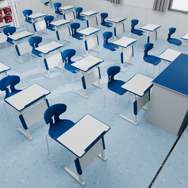 Modern Design Single Student Desks Colorful