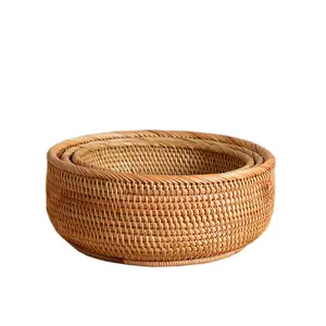 Handwoven Storage Basket Natural Materials Storing Books Magazines Home Decoration Rattan Storage Basket