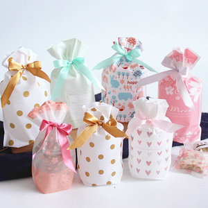 Plastic Gifts Packaging Pouches Birthday Wedding Party Bakery Cookie Snack Biscuit Candy Popcorn Bags with Wire Ties
