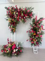 EG-V2601 Dekorasi Bunga Gantung Sutra Buatan Warna-warni Pink Tropis untuk Acara Pernikahan dan Bridal Shower