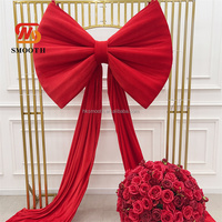 Grand nœud en velours rouge personnalisé, élégant, pour la décoration de mariage, d'anniversaire ou de fête