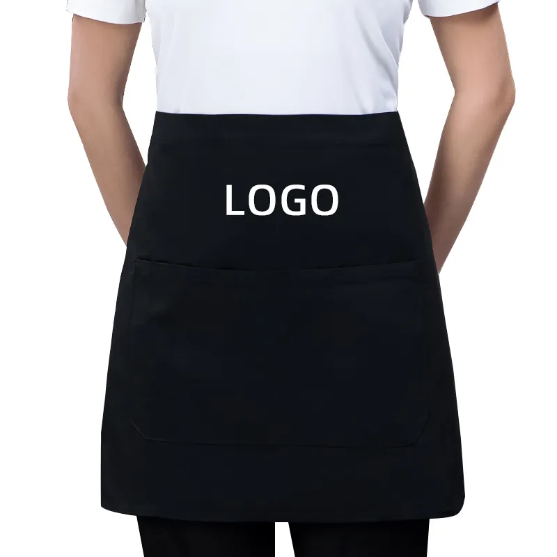 Half Waist Apron for Salons Kitchen Work Uniform Cafe Chef Uniform Cooking Wear Restaurant Split Leg Costume Apron