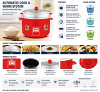 Cuisinière à riz électrique intelligente portable multi-usage pour la maison et l'hôtel, 4,2 L/5,4 L/7,8 L, cuve intérieure en alliage d'aluminium, tasse doseuse, spatule
