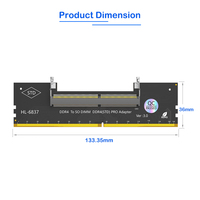 Kartu Adaptor SO-DIMM Laptop DDR4 ke DIMM Desktop HL-6837 Ver3.0 Konverter Adaptor RAM Frekuensi Tinggi Notebook DDR4 ke DDR4