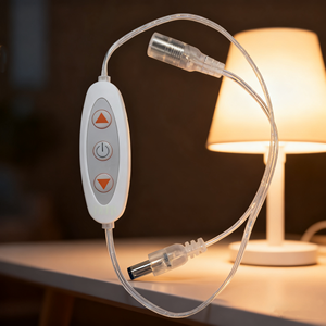 Câble réglable 12V DC <span class=keywords><strong>PWM</strong></span> LED gradateur avec connecteur DC5521 mâle à femelle pour lumière néon à bande LED - Product Image 1