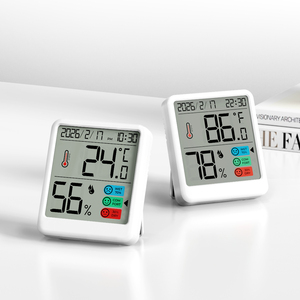 Digitale binnenthermometer hygrometer met kalenderklok voor thuis, huis, kamer, temperatuur- en vochtigheidsmeter - Product Image 4
