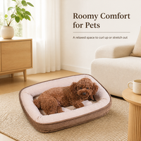 Coussin de lit pour animaux de compagnie, rectangulaire circulaire, épaissi, toutes saisons, OEM ODM, pour chat et chien, avec base antidérapante