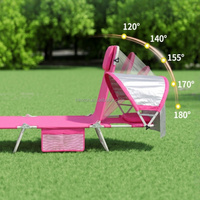 Chaise de plage pliante, chaise longue de bronzage avec trou pour le visage, chaise de bronzage réglable, lit de bronzage d'extérieur