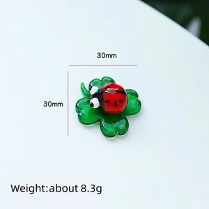 งานแก้วทำมือรูปเต่าทองบนใบไม้ ของตกแต่งโต๊ะทำงาน ขายส่ง - Product Image 5