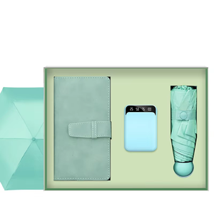 夏季婚礼纪念品促销礼品迷你风扇雨伞笔记本礼品套装送给宾客女朋友生日男孩礼物来自广东 - Product Image 3