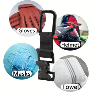 Support de gants de vélo en nylon avec boucle métallique, crochets de suspension portables pour accessoires de cyclisme, camping et randonnée en extérieur - Product Image 3
