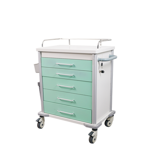 Carrito Médico Multicapa XINDA ZX-1, Carrito de Enfermería para Hospital, Cajones de Acero Inoxidable, Ruedas con Freno, Mobiliario Hospitalario - Product Image 3