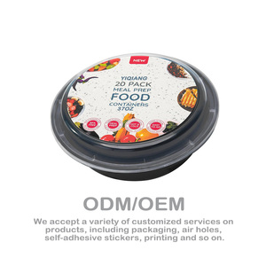 กล่องพลาสติกใส่อาหารทรงกลมแบบใช้แล้วทิ้งสำหรับใส่อาหารกลางวันในร้านอาหาร - Product Image 4