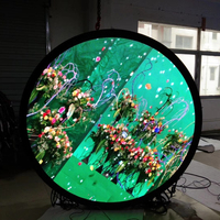Layar Led Lingkaran Bulat Dua Sisi Penuh Warna Tampilan Led