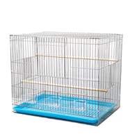 Cage d'élevage pour perroquets en fil galvanisé, avec plateau en plastique robuste et porte d'accès, vente en gros