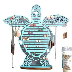 Handmade khắc hình lục giác bằng gỗ rùa bông tai trang sức hiển thị & Lưu trữ Giá Treo Tường món quà kỷ niệm uinen 1541 - Product Image 6