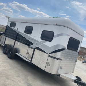 HERUI Customized Horse Float Semi-<b>trailer</b> Living Area 4T Payload Double Axle Electric Brakes Convenient <b>Box</b> Design - Product Image 2