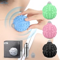 BDE Nouvelle balle de massage intelligente électronique en plastique TPR solide à double tête, remplaçable, pour la relaxation musculaire et les exercices de yoga