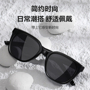 Lunettes de soleil pour femmes, monture noire, verres en résine, protection UV400, pour la conduite, la pêche, les sorties, à la mode - Product Image 2