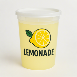 Customized Logo 16/24/32 oz Round Plastic Food <strong>Container</strong> Hot Soup PP Cups Deli Cup Lemon Water Lemonade Cup <strong>With</strong> <strong>Lid</strong> - Product Image 2