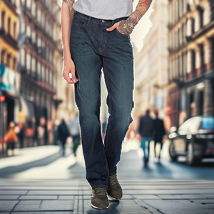 Pantalones de mezclilla deportivos de algodón para hombre, estilo Y2K, hip hop, casuales, a la moda, holgados, con diseño único de perlas, con bolsillos, para uso diario, estilo urbano, pierna recta, 2026 - Product Image 2