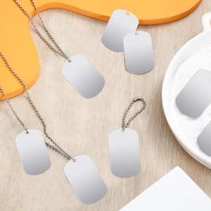 男性用ドッグタグネックレスカスタムデザイン名卸売り彫刻レーザーステンレスペンダントチェーンペンダント - Product Image 3