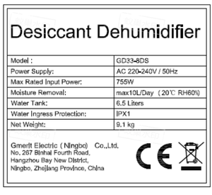 Deshumidificador desecante para sótano, bodega, seminterrato - Product Image 5