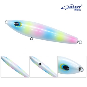 SEASKY 55g 85g 120g  <span class=keywords><strong>Plug</strong></span> en <span class=keywords><strong>bois</strong></span> de cèdre 6 pouces 7 1/2 pouces 9 1/2 pouces Leurre coulant pour la pêche au thon en eau salée - Product Image 6