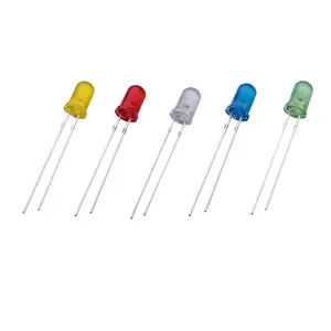 3mm 5mm 8mm 10mm Straw Hat Oval Red Yellow Blue White Green RGB Through Hole Led Diode