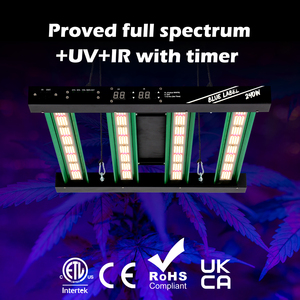 ไฟปลูกต้นไม้ LED 240W สเปกตรัมเต็ม LM301H พร้อม UV IR ควบคุมแยกอิสระ ฟังก์ชั่นตั้งเวลา ปรับได้ สำหรับปลูกพืชในร่ม - Product Image 6