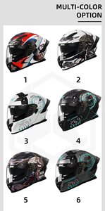 Casque intégral DOT ABS de qualité professionnelle double visière finition mate protège-menton renforcé résistance aux chocs couleurs personnalisées - Product Image 6