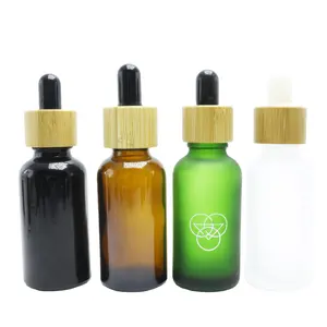 Aanpassen Cosmetische Fles Dropper 30 Ml Essentiële Olie Clear Amber Fles Dropper Frosted Fles 15Ml 60Ml 100Ml Roun