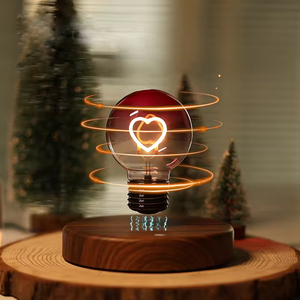 Ampoule <span class=keywords><strong>coeur</strong></span> Love Maglev avec lampe de table auto-rotative rechargeable USB pour chambre chevet décor cadeau veilleuse - Product Image 2