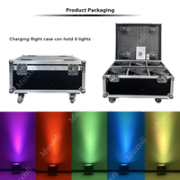 4PCS 12*18W RGBWA + UV 6in1 Led Par Light IP65 Waterproof Outdoor Wireless DMX512 Rechargeable Battery Powered DJ Stage Lights