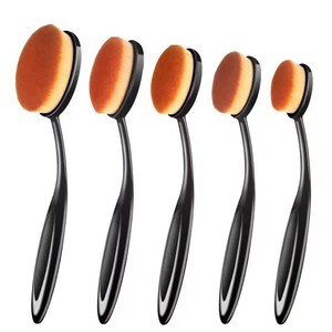 10-Piece Makeup <b>Brush</b> Set <b>Round</b> Synthetic Hair Foundation <b>Brush</b> Portable With Detachable BB Cream <b>Brush</b> Size 4 - Product Image 5