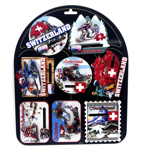 Bán Buôn Tùy Chỉnh Thụy Sĩ Du Lịch Quà Lưu Niệm Tủ Lạnh Nam Châm MDF Trượt Trượt Trượt Nam Châm - Product Image 1