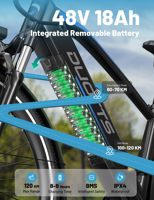 Vélo électrique de ville et de montagne EU Warehouse DUOTTS C29 Max 48V 18AH à charge rapide