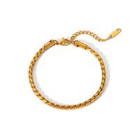 Mode 18k plaqué or haut de gamme en acier inoxydable corde chaîne Bracelet collier Non ternir tour de cou ensembles de bijoux femmes hommes