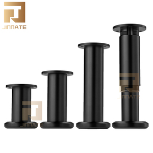 Accessoires de quincaillerie Pieds de meubles en métal Pieds de chaise de canapé Noir rétractable Hauteur réglable Support de <span class=keywords><strong>table</strong></span> robuste Pieds ronds - Product Image 1