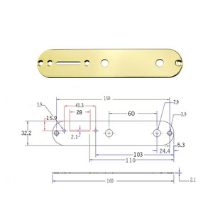 Piastra di Controllo Dorata per Telecaster Lavorata a CNC Personalizzata - Ricambio Eccezionale per Chitarra Elettrica, Piastra per Manico di Chitarra Elettrica - Product Image 5