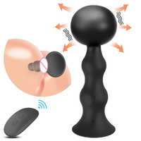 Stimulateur de massage de la prostate télécommandé Jouets sexuels anaux Bouchon de cul vibrant Inflation automatique Vibrateur anal pour hommes femmes