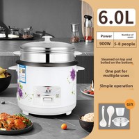 Mini-cuiseur à riz Lianbao en gros pour 3-4 personnes, style ancien, 1-2 litres, avec couvercle en acier et plaque chauffante, idéal pour dortoir et usage domestique