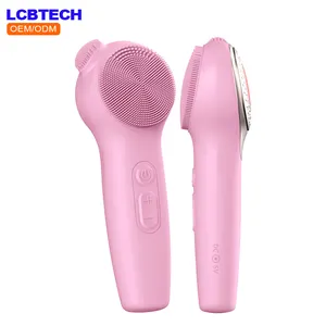 New Arrive Electric Silicone Face Cleaning Brush Waterproof Face Scrubber Massager Sonic Vibrating Facial Cleansing Brush